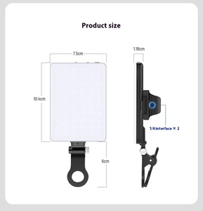 Selfie makyaj LED telefon klip işık canlı akışı ve toplantılar için taşınabilir Oncamera Video işığı profesyonel ses video işığı - Product Image 5