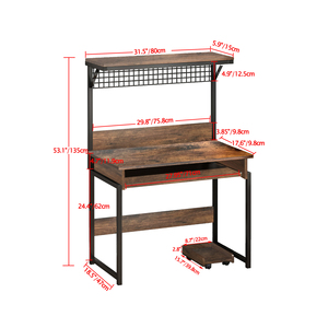 YQ FOREVER Writing <strong>Computer</strong> Desk Modern Study Office Desk PC Laptop <strong>Notebook</strong> Study <strong>Table</strong> for Home Office - Product Image 6