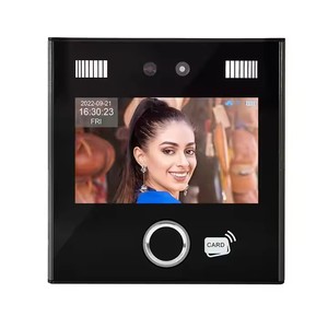 Sistema de control de acceso a la puerta de asistencia de tiempo de reconocimiento facial y de huellas dactilares AI con terminal de reconocimiento facial opcional RS485