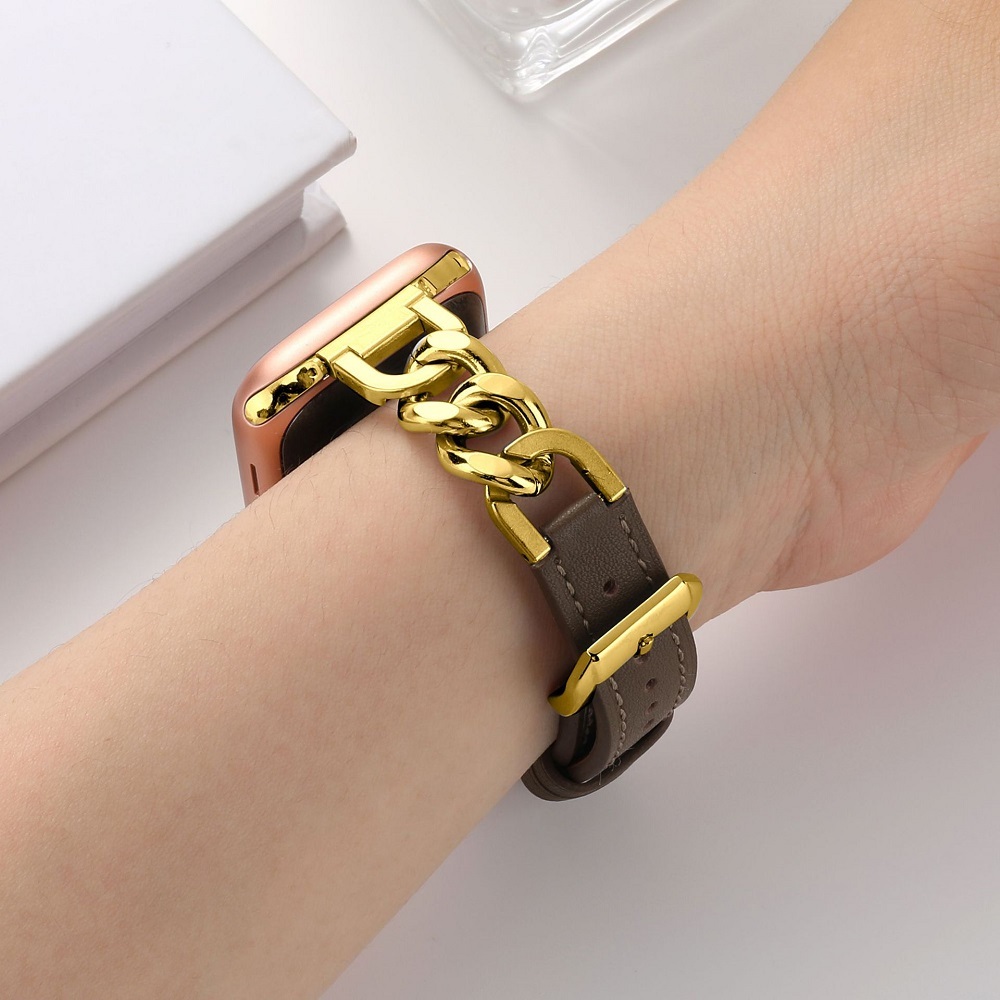 10# Dark brown-gold buckle