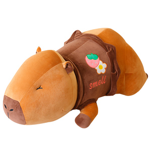 הגעה חדשה capybara עבור ישן רצועה ארוך צעצוע חיה עם שמלה פרחונית קטיפה ממולא מתנה