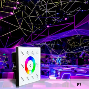 P7 Wand montage Touch Panel LED Dmx Controller 220V LED RGB Controller Dmx512 Wireless RGB Controller für RGB Strip Light - Product Image 5