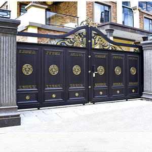 Bền Hiện Đại Tự Động Nhôm Cổng Ống Trượt Đu Mở Phong Cách Cho Nhà Ngoài Trời Biệt Thự Các Ứng Dụng Trường Học - Product Image 1