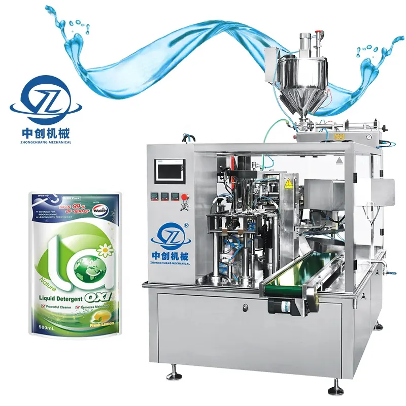 Machine de remplissage automatique de sac de détergent à lessive liquide pour eau miel Doypack emballage de yaourt pâte pochette préfabriquée