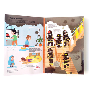 Yüksek kaliteli özel kitap baskı hizmeti İtfaiyeciler bilim eğitim resim kitapları Flap karton kitap kaldırın - Product Image 6