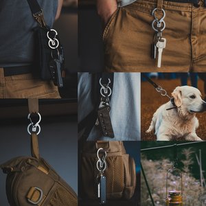 KeyUnity KS01 hızlı bırakma anahtarlık çantanıza klip, B şekli anahtarlık EDC aracı 420 paslanmaz çelik - Product Image 5