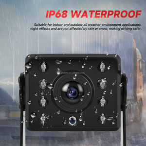 Podofo 4,3 ''AHD IPS pantalla coche Monitor de respaldo + IP68 impermeable vista trasera cámara de marcha atrás visión nocturna para camión/autobús/furgoneta 9-36V