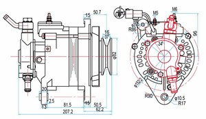 Máy phát điện xoay chiều 14V/60A cho jfz19211 101211-7670 101211-7750 13806n 13806r 27060-0a040 27060-20090 A-8676 aln4595 alnd041 ud15488a - Product Image 2