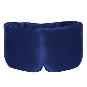 Blue Total Darkness Silk <strong>Sleep</strong> Mask Cocoon Face Hugging with Elastic Strap Knit Crystal Material - Product Image 2