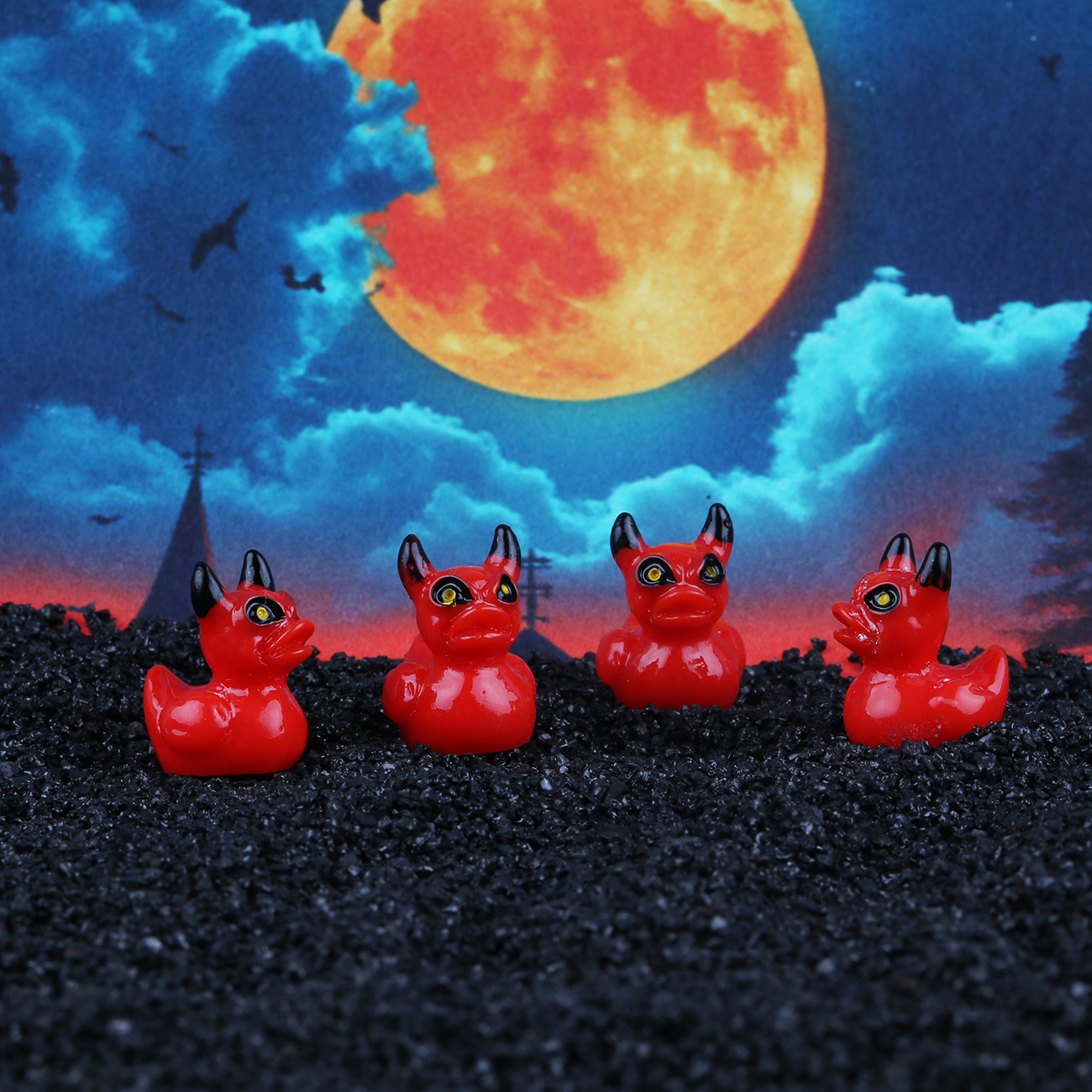 120pcs Red devil duck