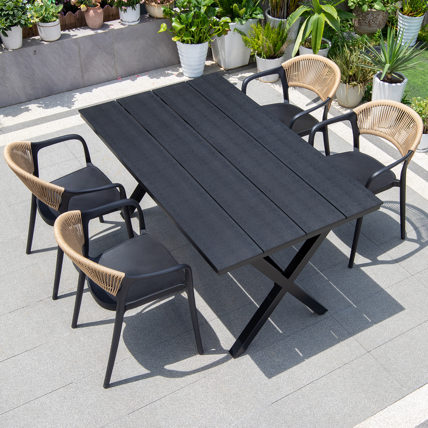 4 chair+150*90cm table