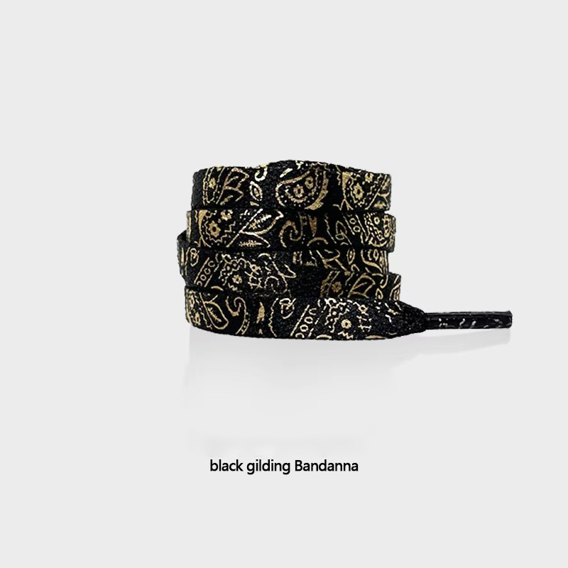 Bandana noir doré