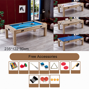 Juego de billar multifunción de 8 pies al por mayor, mesa de billar MDF 4 en 1 con mesa de billar plegable superior de comedor para niños - Product Image 2
