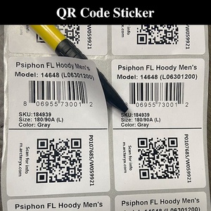 シールバーコード製品シールラベル包装用低MOQ印刷ロゴQRコードステッカー - Product Image 2