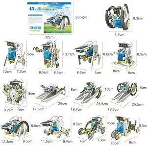 2024新しい科学実験13in1ソーラーロボット月探査艦隊ロボット組み立ておもちゃDiy教育玩具 - Product Image 2