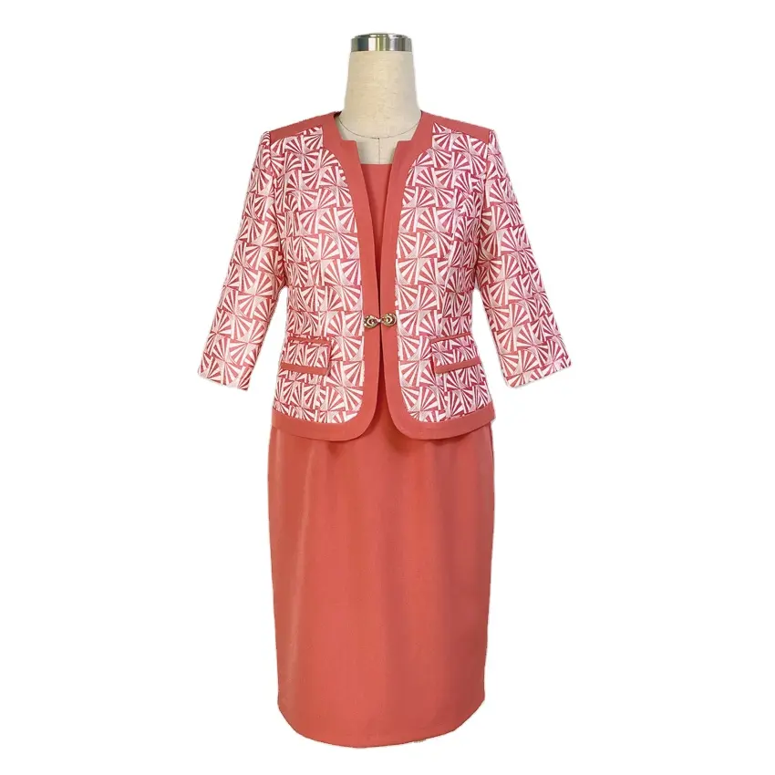 Robe tailleur avec jupe pour femmes, tenue de bureau, grande taille, formel, turquie, nouvelle collection