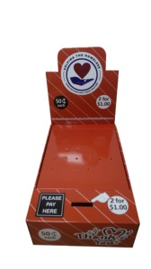 Perakende özel karton sadaka kutusu karton bağış lolipop 70 şeker kutusu - Product Image 2