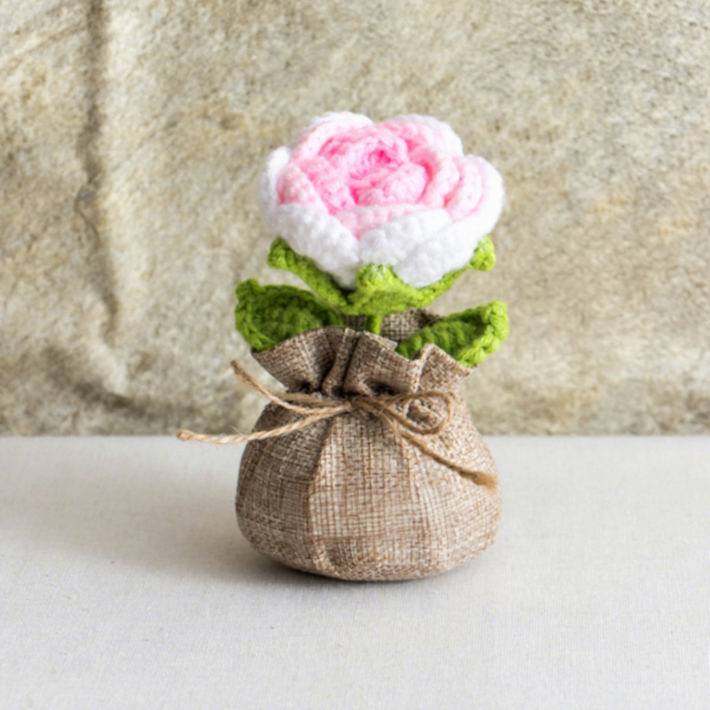 Sac porte-bonheur rose dégradé