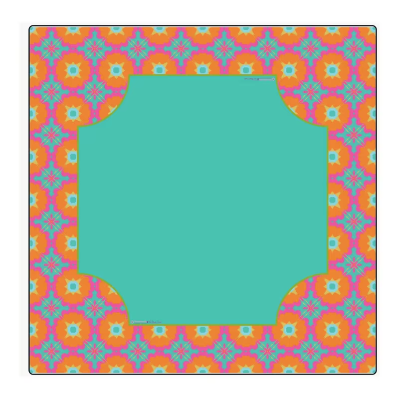 Tapis fleurs oranges