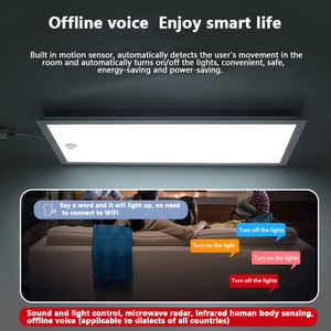 Durlitecn IP44เซ็นเซอร์ตรวจจับการเคลื่อนไหว, เพดานบันไดระเบียงระเบียงกันน้ำ3สีแผงไฟ LED บางเฉียบ - Product Image 5