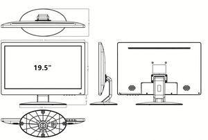 OEM ODM 19.5 Inch 20 Inch USB Touch Screen <strong>Monitor</strong> LCD PC Display