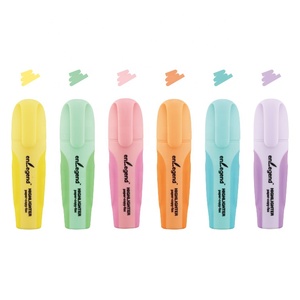 Rotuladores y Resaltadores de colores Pastel, cincel con agarre de goma, alta calidad, estilo Oficina, novedad