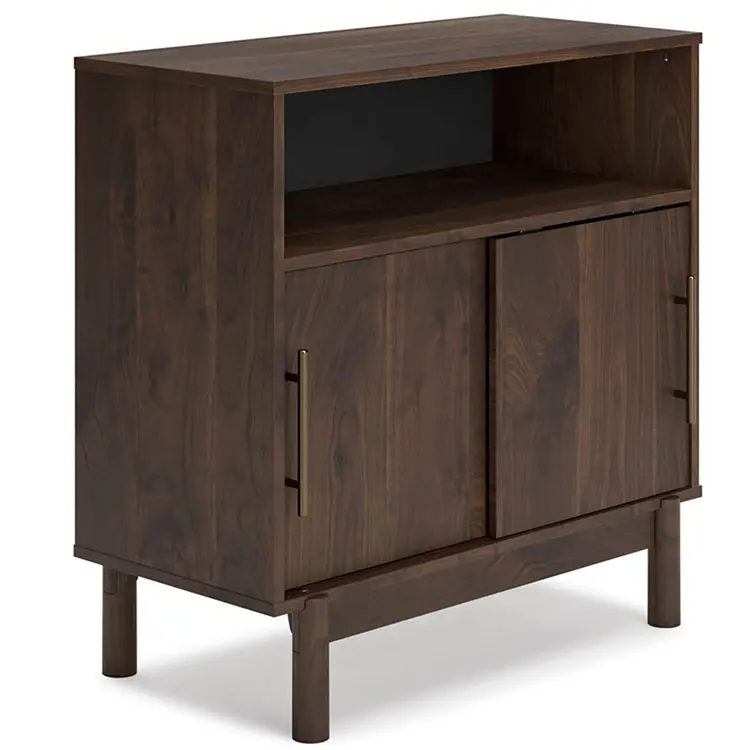 Meubles de maison personnalisés, vente en gros, armoire de rangement moderne en bois marron