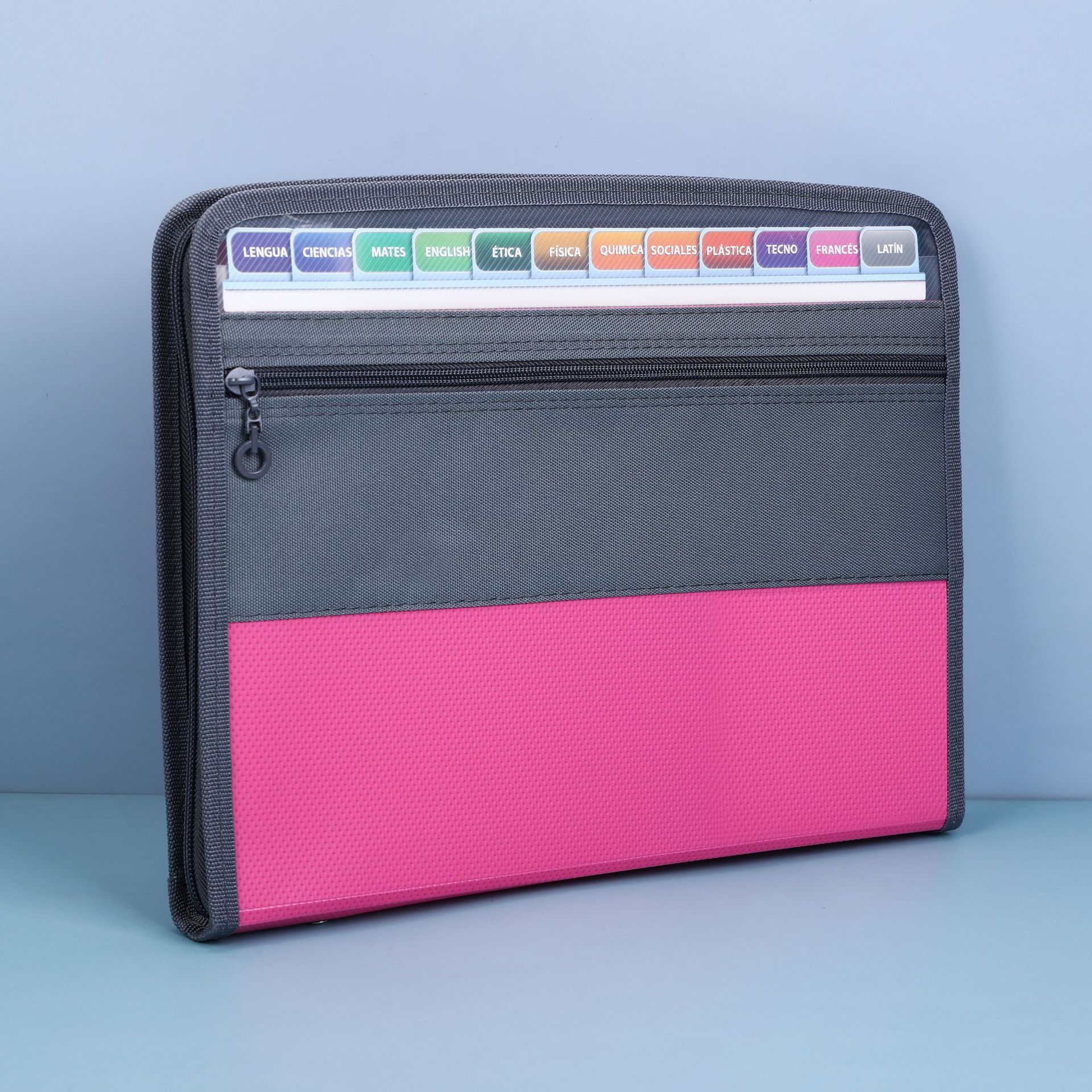 A4-pink-transparent inner pages-13 compartments