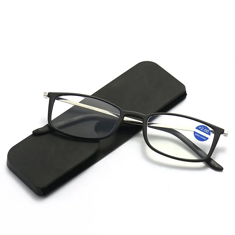 Occhiali da lettura Ultra sottili occhiali da lettura magnetici Anti luce blu con custodia