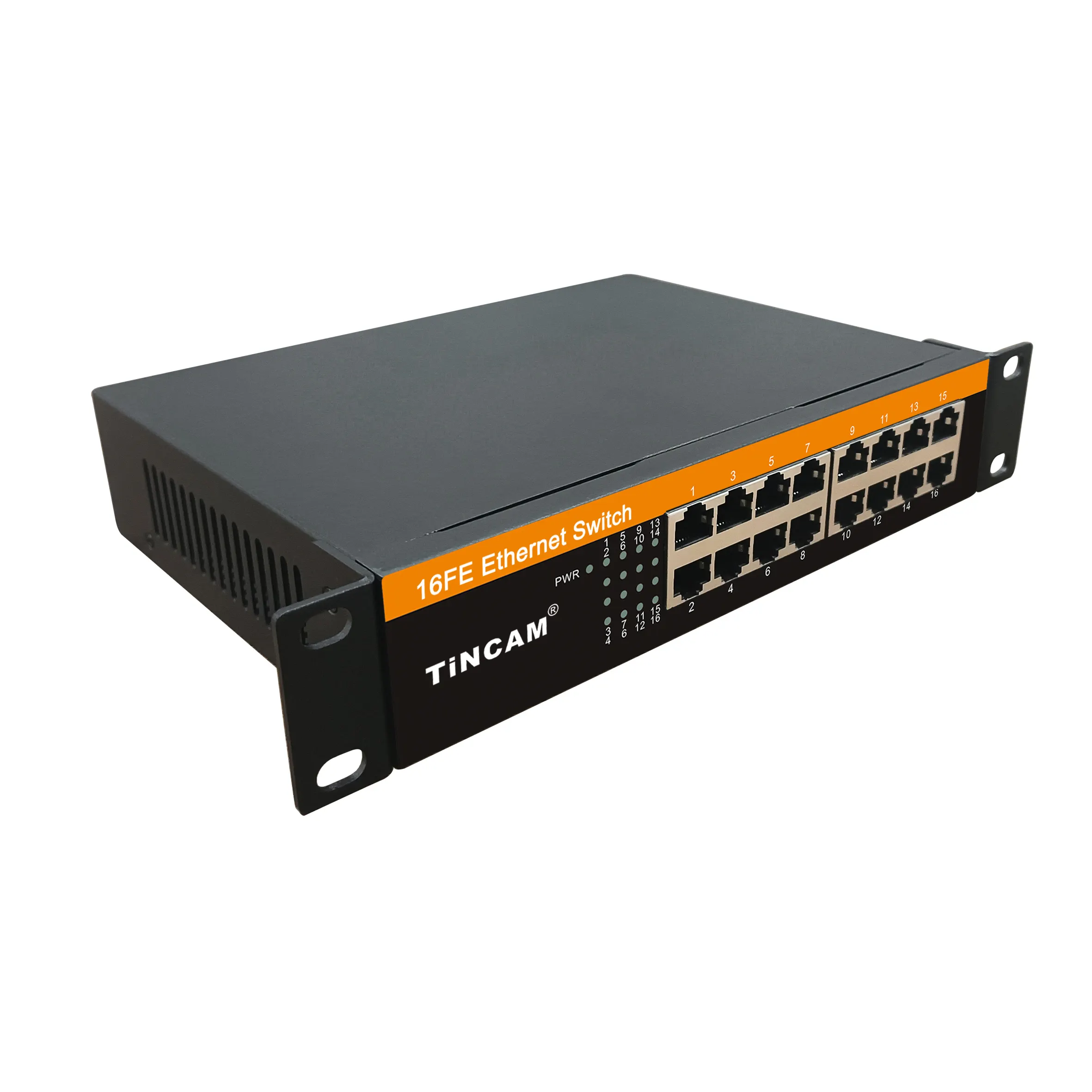 Tincam Ethernet chuyển đổi 16 cổng không được quản lý sợi để RJ45 phương tiện truyền thông chuyển đổi DC48V 4/8/16/24/48 cổng kim loại cắm và chơi mạng chuyển đổi
