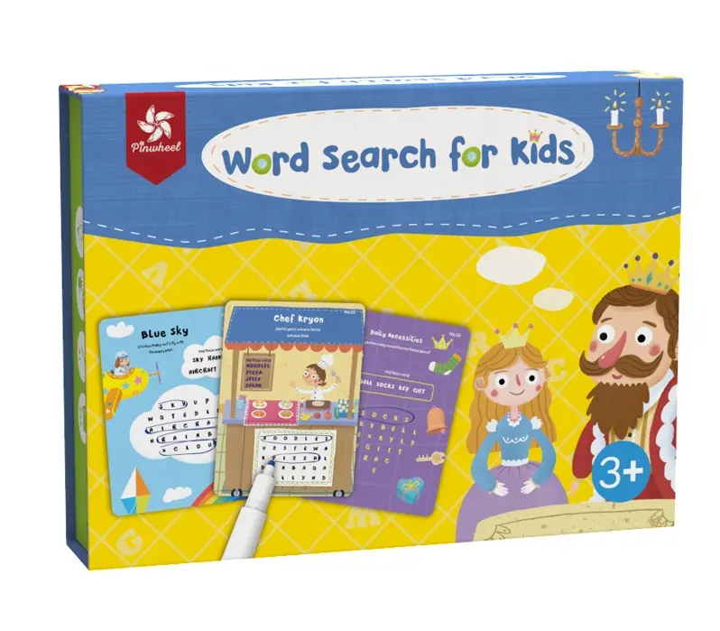 Listo para enviar y ODM y OEM Pinwheel English My First Logic Box Workbook/Flashcards Word Search (Cards)-- Word search