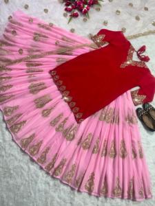 <strong>New</strong> Party Wear Look Heavy Georgette Top <strong>Lehenga</strong> in <strong>New</strong> Fancy Style