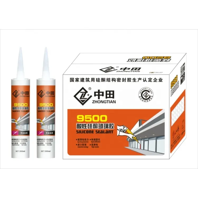 Wholesale High Adhesion Acetic Glass Sealant Adhesive for doors gap filler Rapid curing High elasticity Silicone sealant