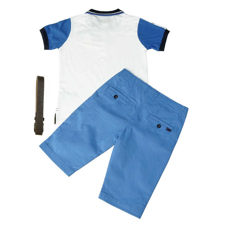 High Quality Customizable Summer Polo Shirt Shorts Set for 4-12 Boys 100% Cotton Casual Solid Logo Pattern 2 P c s Boy Clothing