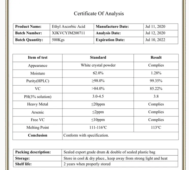 Cosmetic Raw Vitamin C Ethyl Ascorbic Acid Vce Powder 86404-04-8 3-O-Ethyl L-Ascorbic Acid