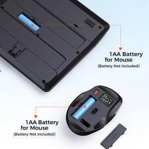 Meetion C4130, sin cables, con ratón y teclado numérico, diseño silencioso, ratón DPI de 3 niveles, y precio de la teclado - Product Image 5