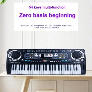 54 tuşları çok fonksiyonlu elektronik org enstrüman oyuncak mikrofon ile sıfır temel öğrenme için taşınabilir klavye piyano - Product Image 2