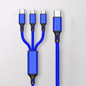 批发定制<span class=keywords><strong>Usb</strong></span> C型电缆3合1多快速充电数据线3合1/3合1手机充电器电缆三合一
