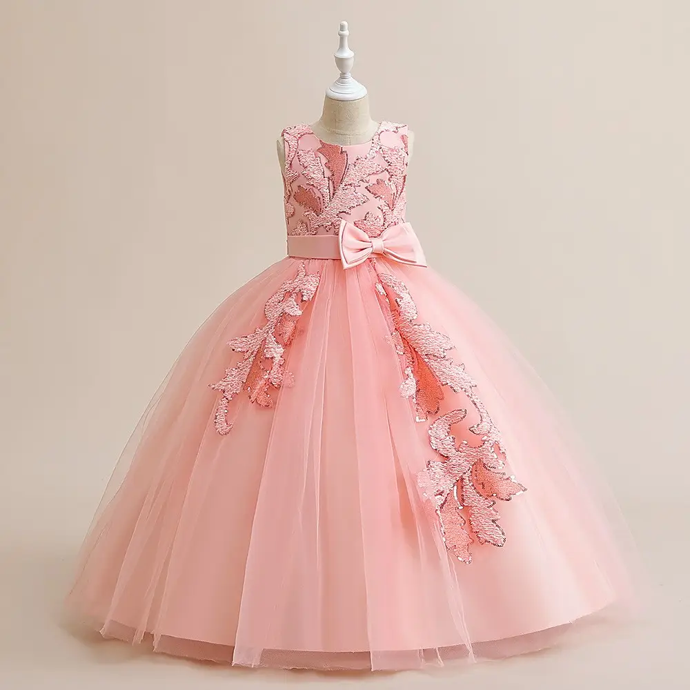 2023 Pageant Wedding Christmas Holiday Baby Girl Frocks Party Wear Girls Dress