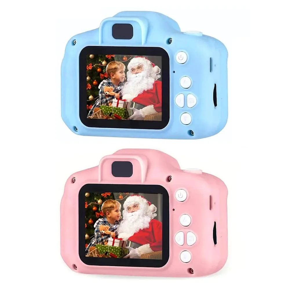 Cartoon Kids Camera Toy 2 Inch HD IPS Screen Criança Camera Gift Kids Digital Camera USB Charging Toys for Christmas Birthday Gift