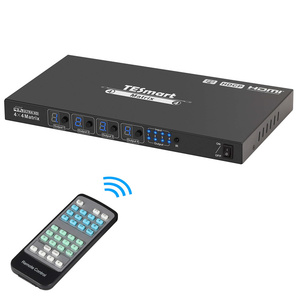 TESmart 4x4 HDMI矩阵通过hdmi视频开关multuviewer将4个超高清信号源路由到四个4k超高清显示器输入 - Product Image 1