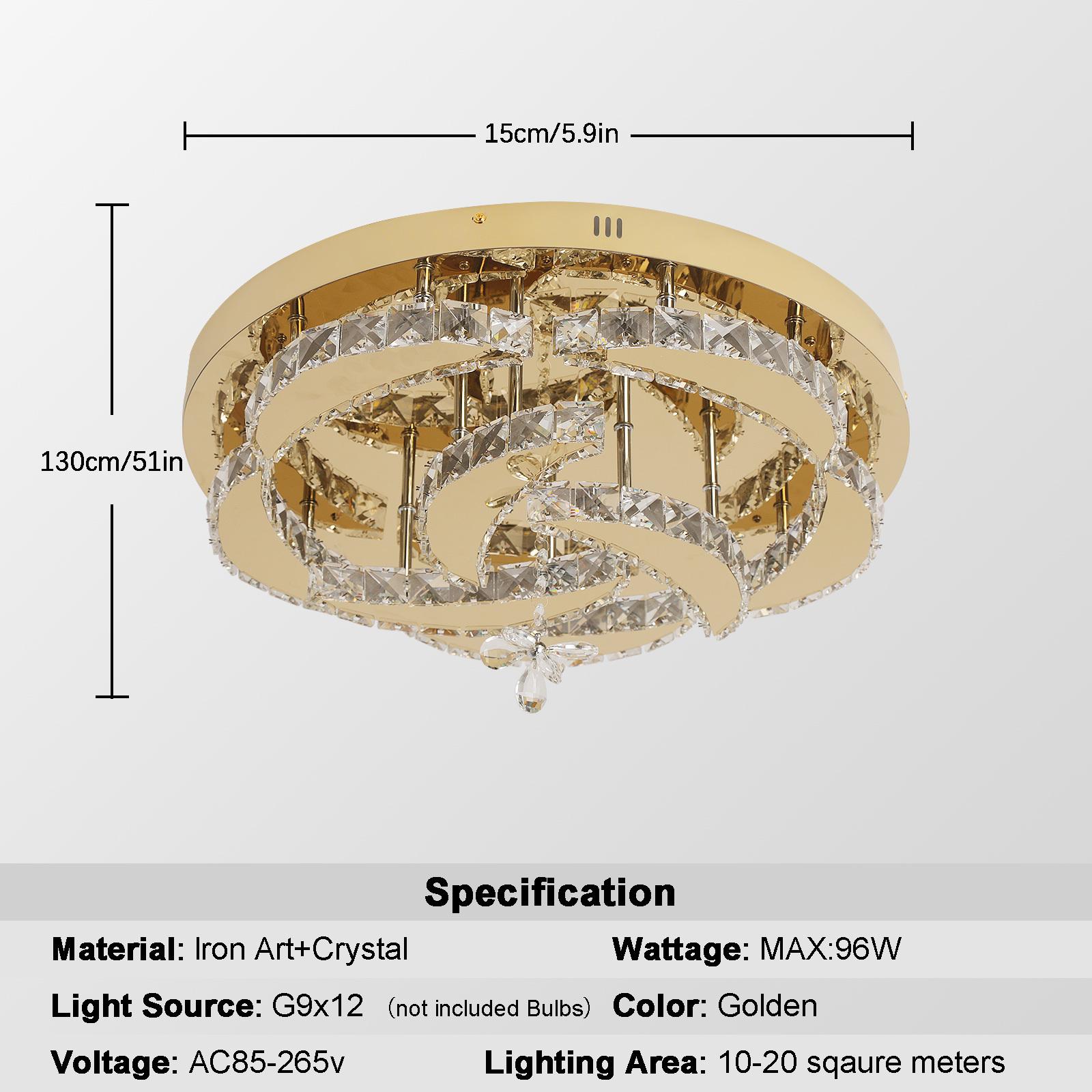 Gold dimmable with remote control