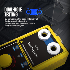 Probador de bujías ajustable de 0 a 6000rpm con dos enchufes de bujías de 100-240V Herramientas de vehículo para bujía de 14mm/16mm - Product Image 3