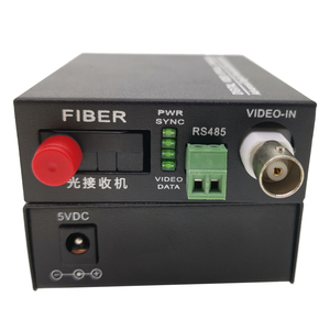 Convertidor de fibra óptica de vídeo Digital HD AVI TVI AHD Coaxial con datos Interfaz RS485 FC de 1 canal Salida de entrada BNC de vídeo de 20KM