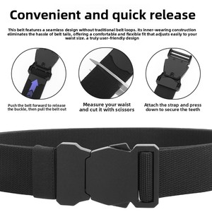 2026 Mới Nhanh Chóng Phát Hành Chiến Thuật Vành Đai Giản Dị Vải Nylon Vành Đai Cho Cắm Trại Chạy Đào Tạo Đàn Hồi <span class=keywords><strong>Webbing</strong></span> Vành Đai - Product Image 2