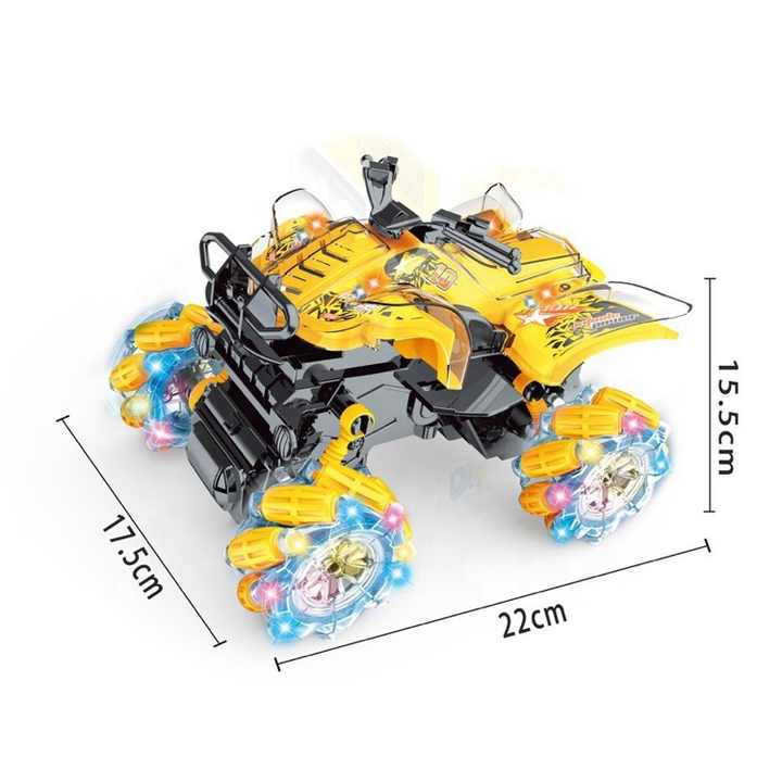 2 Ways Control 1:16 Remote Control Fancy Rc Stunt Car Sideways Walking Watch Control Rc Motorbike with Colorful Light and Music
