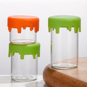 <strong>Non</strong> <strong>Stick</strong> Glass Wax <strong>Container</strong> With Lids Multi Use Storage 6ml Silicone <strong>Containers</strong> for Oil Cosmetic Lotion Cream - Product Image 4