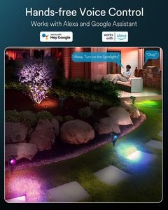 LED RGB açık peyzaj spot renk değiştirme 4 In 1 kablosuz su geçirmez led duvar lambası veranda bahçe lambası - Product Image 6
