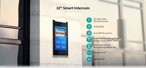 Face Recognition Smart Panel 10' Android Grey Black Smart Security Entry Station Video Doorphone <strong>SIP</strong>/<strong>IP</strong> <strong>Intercom</strong> <strong>Systems</strong> - Product Image 2