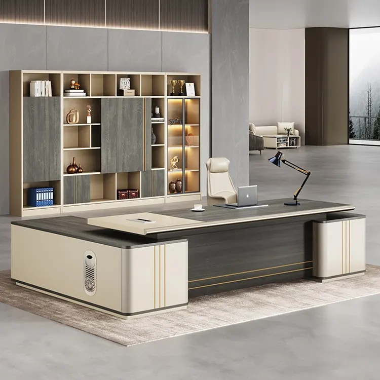 Odern-muebles de oficina en forma de L, escritorio de oficina ejecutiva de madera, multifunción